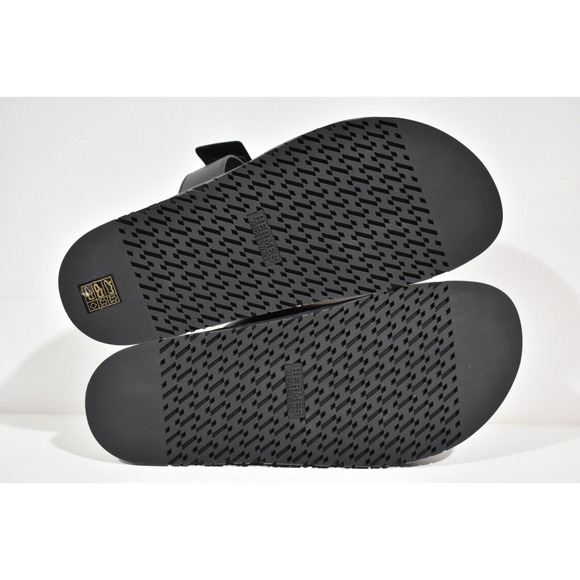 Hermes Chypre Sandal Mens Black Leather H Logo Strap Slide Slip On Flat 44 11 - Picture 12 of 12